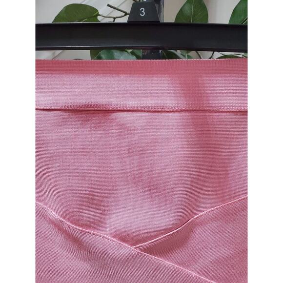 Meilun Women Pink Rayon Pull on Pencil & Straight Mini Stretch Skirt Size Large - Picture 3 of 11